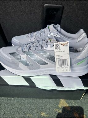 Size 11 Mens adidas Adizero RC 4 Halo Silver Black Shoes Sneaker GX6667 NEW
